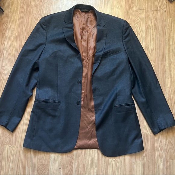 JOS A BANK Men's Blazer Gray Sports Coat 100% Wool Jacket 42XL Slim Fit READ - Picture 2 of 16
